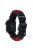 For Apple Watch Series 10 42mm / 9 8 7 41mm / 6 5 4 SE (2023) SE (2022) SE 40mm / 3 2 1 38mm Double Layer Nylon Rope Watch Strap - Black + Red