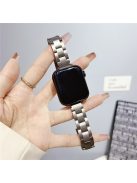 For Apple Watch Series 10 42mm / 9 8 7 41mm / 6 5 4 SE (2023) SE (2022) SE 40mm / 3 2 1 38mm Watch Band 3-Bead Strap - Silver