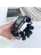 For Apple Watch Series 10 42mm / 9 8 7 41mm / 6 5 4 SE (2023) SE (2022) SE 40mm / 3 2 1 38mm Watch Band Beaded String - Black