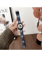 For Apple Watch Series 10 42mm / 9 8 7 41mm / 6 5 4 SE (2023) SE (2022) SE 40mm / 3 2 1 38mm Woolen Watch Band - Blue Black