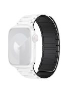 For Apple Watch Series 10 42mm / 9 8 7 41mm / 6 5 4 SE (2023) SE(2022) SE 40mm /  3 2 1 38mm Watchband Magnetic Strap - - White+Black