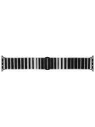 For Apple Watch Series 10 42mm / 9 8 7 41mm / 6 5 4 SE SE (2022) SE (2023) 40mm / 3 2 1 38mm Anti-Scratch Stainless Steel Buckle Design Smart Watch Band Wrist Strap - Black