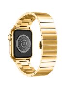 For Apple Watch Series 10 42mm / 9 8 7 41mm / 6 5 4 SE SE (2022) SE (2023) 40mm / 3 2 1 38mm Anti-Scratch Stainless Steel Buckle Design Smart Watch Band Wrist Strap - Gold