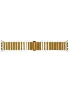 For Apple Watch Series 10 42mm / 9 8 7 41mm / 6 5 4 SE SE (2022) SE (2023) 40mm / 3 2 1 38mm Anti-Scratch Stainless Steel Buckle Design Smart Watch Band Wrist Strap - Gold