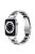 For Apple Watch Series 10 42mm / 9 8 7 41mm / 6 5 4 SE SE (2022) SE (2023) 40mm / 3 2 1 38mm Anti-Scratch Stainless Steel Resin Watch Band Rhinestone Decor Stylish Wrist Strap - Silver / Black