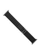 For Apple Watch Series 10 42mm / 9 8 7 41mm / 6 5 4 SE SE (2022) SE (2023) 40mm / 3 2 1 38mm Braided Nylon Watch Band Adjustable Replacement Strap, Size: M - Black