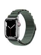 For Apple Watch Series 10 42mm / 9 8 7 41mm / 6 5 4 SE SE (2022) SE (2023) 40mm / 3 2 1 38mm Braided Nylon Watch Band Adjustable Replacement Strap, Size: M - Dark Green