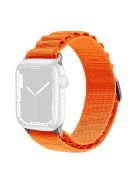 For Apple Watch Series 10 42mm / 9 8 7 41mm / 6 5 4 SE SE (2022) SE (2023) 40mm / 3 2 1 38mm Braided Nylon Watch Band Adjustable Replacement Strap, Size: M - Orange