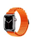 For Apple Watch Series 10 42mm / 9 8 7 41mm / 6 5 4 SE SE (2022) SE (2023) 40mm / 3 2 1 38mm Braided Nylon Watch Band Adjustable Replacement Strap, Size: M - Orange