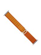 For Apple Watch Series 10 42mm / 9 8 7 41mm / 6 5 4 SE SE (2022) SE (2023) 40mm / 3 2 1 38mm Braided Nylon Watch Band Adjustable Replacement Strap, Size: M - Orange