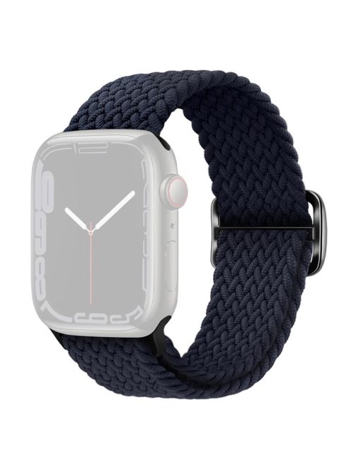 For Apple Watch Series 10 42mm / 9 8 7 41mm / 6 5 4 SE SE (2022) SE (2023) 40mm / 3 2 1 38mm Braided Stretchy Band Adjustable Elastic Soft Wristband Replacement - Charcoal