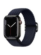 For Apple Watch Series 10 42mm / 9 8 7 41mm / 6 5 4 SE SE (2022) SE (2023) 40mm / 3 2 1 38mm Braided Stretchy Band Adjustable Elastic Soft Wristband Replacement - Charcoal