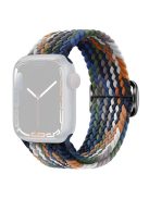 For Apple Watch Series 10 42mm / 9 8 7 41mm / 6 5 4 SE SE (2022) SE (2023) 40mm / 3 2 1 38mm Braided Stretchy Band Adjustable Elastic Soft Wristband Replacement - Cowboy Multi-Color