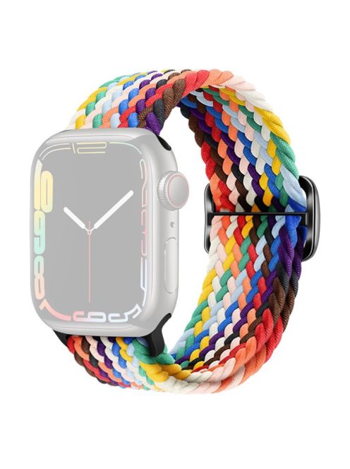 For Apple Watch Series 10 42mm / 9 8 7 41mm / 6 5 4 SE SE (2022) SE (2023) 40mm / 3 2 1 38mm Braided Stretchy Band Adjustable Elastic Soft Wristband Replacement - Official Multi-Color