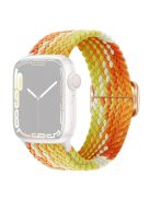 For Apple Watch Series 10 42mm / 9 8 7 41mm / 6 5 4 SE SE (2022) SE (2023) 40mm / 3 2 1 38mm Braided Stretchy Band Adjustable Elastic Soft Wristband Replacement - Orange