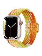 For Apple Watch Series 10 42mm / 9 8 7 41mm / 6 5 4 SE SE (2022) SE (2023) 40mm / 3 2 1 38mm Braided Stretchy Band Adjustable Elastic Soft Wristband Replacement - Orange