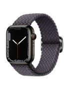 For Apple Watch Series 10 42mm / 9 8 7 41mm / 6 5 4 SE SE (2022) SE (2023) 40mm / 3 2 1 38mm Braided Stretchy Band Adjustable Elastic Soft Wristband Replacement - Space Grey