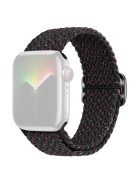 For Apple Watch Series 10 42mm / 9 8 7 41mm / 6 5 4 SE SE (2022) SE (2023) 40mm / 3 2 1 38mm Braided Stretchy Band Adjustable Elastic Soft Wristband Replacement - Starlight Black