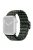 For Apple Watch Series 10 42mm / 9 8 7 41mm / 6 5 4 SE SE (2022) SE (2023) 40mm / 3 2 1 38mm Braided Stretchy Band Adjustable Elastic Soft Wristband Replacement - W-Shape Black / Green