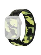 For Apple Watch Series 10 42mm / 9 8 7 41mm / 6 5 4 SE SE (2022) SE (2023) 40mm / 3 2 1 38mm Camouflage Nylon Watch Strap Replacement Adjustable Wrist Band - Army Green