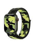 For Apple Watch Series 10 42mm / 9 8 7 41mm / 6 5 4 SE SE (2022) SE (2023) 40mm / 3 2 1 38mm Camouflage Nylon Watch Strap Replacement Adjustable Wrist Band - Army Green