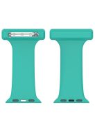 For Apple Watch Series 10 42mm / 9 8 7 41mm / 6 5 4 SE SE (2022) SE (2023) 40mm / 3 2 1 38mm Doctor Nurse Watch Band Silicone Strap Hanging Buckle - Light Green