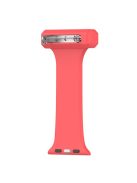 For Apple Watch Series 10 42mm / 9 8 7 41mm / 6 5 4 SE SE (2022) SE (2023) 40mm / 3 2 1 38mm Doctor Nurse Watch Band Silicone Strap Hanging Buckle - Red