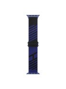 For Apple Watch Series 10 42mm / 9 8 7 41mm / 6 5 4 SE SE (2022) SE (2023) 40mm / 3 2 1 38mm Dual Color Nylon Watch Band Adjustable Wrist Strap Replacement - Blue / Black