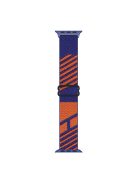 For Apple Watch Series 10 42mm / 9 8 7 41mm / 6 5 4 SE SE (2022) SE (2023) 40mm / 3 2 1 38mm Dual Color Nylon Watch Band Adjustable Wrist Strap Replacement - Blue / Orange