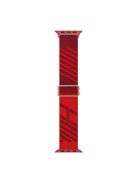 For Apple Watch Series 10 42mm / 9 8 7 41mm / 6 5 4 SE SE (2022) SE (2023) 40mm / 3 2 1 38mm Dual Color Nylon Watch Band Adjustable Wrist Strap Replacement - Dark Red / Red