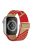 For Apple Watch Series 10 42mm / 9 8 7 41mm / 6 5 4 SE SE (2022) SE (2023) 40mm / 3 2 1 38mm Dual Color Nylon Watch Band Adjustable Wrist Strap Replacement - Khaki / Red