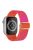 For Apple Watch Series 10 42mm / 9 8 7 41mm / 6 5 4 SE SE (2022) SE (2023) 40mm / 3 2 1 38mm Dual Color Nylon Watch Band Adjustable Wrist Strap Replacement - Rose / Orange