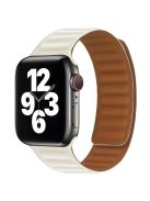 For Apple Watch Series 10 42mm / 9 8 7 41mm / 6 5 4 SE SE (2022) SE (2023) 40mm / 3 2 1 38mm Dual Color Silicone Watch Strap Magnetic Adjustable Wrist Band - Beige