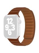 For Apple Watch Series 10 42mm / 9 8 7 41mm / 6 5 4 SE SE (2022) SE (2023) 40mm / 3 2 1 38mm Dual Color Silicone Watch Strap Magnetic Adjustable Wrist Band - Brown