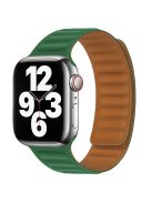 For Apple Watch Series 10 42mm / 9 8 7 41mm / 6 5 4 SE SE (2022) SE (2023) 40mm / 3 2 1 38mm Dual Color Silicone Watch Strap Magnetic Adjustable Wrist Band - Dark Green