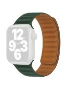 For Apple Watch Series 10 42mm / 9 8 7 41mm / 6 5 4 SE SE (2022) SE (2023) 40mm / 3 2 1 38mm Dual Color Silicone Watch Strap Magnetic Adjustable Wrist Band - Fir Green