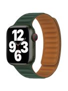 For Apple Watch Series 10 42mm / 9 8 7 41mm / 6 5 4 SE SE (2022) SE (2023) 40mm / 3 2 1 38mm Dual Color Silicone Watch Strap Magnetic Adjustable Wrist Band - Fir Green