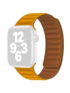 For Apple Watch Series 10 42mm / 9 8 7 41mm / 6 5 4 SE SE (2022) SE (2023) 40mm / 3 2 1 38mm Dual Color Silicone Watch Strap Magnetic Adjustable Wrist Band - Gold