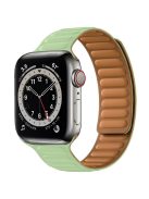 For Apple Watch Series 10 42mm / 9 8 7 41mm / 6 5 4 SE SE (2022) SE (2023) 40mm / 3 2 1 38mm Dual Color Silicone Watch Strap Magnetic Adjustable Wrist Band - Green