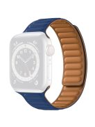 For Apple Watch Series 10 42mm / 9 8 7 41mm / 6 5 4 SE SE (2022) SE (2023) 40mm / 3 2 1 38mm Dual Color Silicone Watch Strap Magnetic Adjustable Wrist Band - Indigo