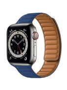 For Apple Watch Series 10 42mm / 9 8 7 41mm / 6 5 4 SE SE (2022) SE (2023) 40mm / 3 2 1 38mm Dual Color Silicone Watch Strap Magnetic Adjustable Wrist Band - Indigo