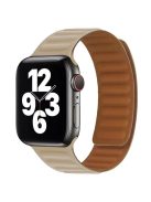 For Apple Watch Series 10 42mm / 9 8 7 41mm / 6 5 4 SE SE (2022) SE (2023) 40mm / 3 2 1 38mm Dual Color Silicone Watch Strap Magnetic Adjustable Wrist Band - Khaki