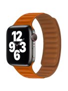 For Apple Watch Series 10 42mm / 9 8 7 41mm / 6 5 4 SE SE (2022) SE (2023) 40mm / 3 2 1 38mm Dual Color Silicone Watch Strap Magnetic Adjustable Wrist Band - Orange