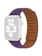 For Apple Watch Series 10 42mm / 9 8 7 41mm / 6 5 4 SE SE (2022) SE (2023) 40mm / 3 2 1 38mm Dual Color Silicone Watch Strap Magnetic Adjustable Wrist Band - Purple