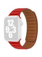 For Apple Watch Series 10 42mm / 9 8 7 41mm / 6 5 4 SE SE (2022) SE (2023) 40mm / 3 2 1 38mm Dual Color Silicone Watch Strap Magnetic Adjustable Wrist Band - Red