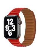 For Apple Watch Series 10 42mm / 9 8 7 41mm / 6 5 4 SE SE (2022) SE (2023) 40mm / 3 2 1 38mm Dual Color Silicone Watch Strap Magnetic Adjustable Wrist Band - Red