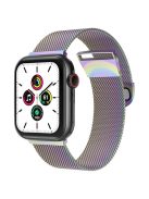 For Apple Watch Series 10 42mm / 9 8 7 41mm / 6 5 4 SE SE (2022) SE (2023) 40mm / 3 2 1 38mm Dual Magnetic Clasp Milanese Metal Strap Replacement Watch Band - Colorful