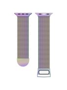 For Apple Watch Series 10 42mm / 9 8 7 41mm / 6 5 4 SE SE (2022) SE (2023) 40mm / 3 2 1 38mm Dual Magnetic Clasp Milanese Metal Strap Replacement Watch Band - Colorful