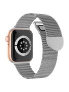 For Apple Watch Series 10 42mm / 9 8 7 41mm / 6 5 4 SE SE (2022) SE (2023) 40mm / 3 2 1 38mm Dual Magnetic Clasp Milanese Metal Strap Replacement Watch Band - Silver