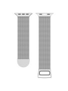 For Apple Watch Series 10 42mm / 9 8 7 41mm / 6 5 4 SE SE (2022) SE (2023) 40mm / 3 2 1 38mm Dual Magnetic Clasp Milanese Metal Strap Replacement Watch Band - Silver